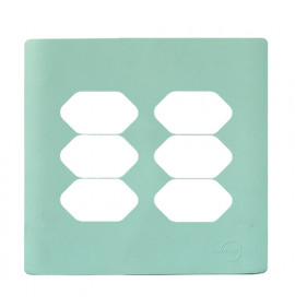 Placa p/ 6 Tomadas 4x4 -Novara Siciliano